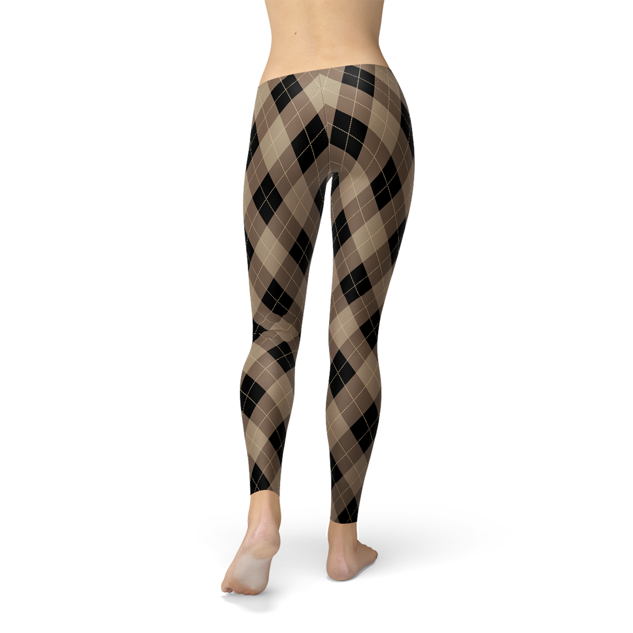 argyle pattern leggings for women
