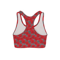 Thumbnail for sports bra with roses
