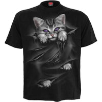 Thumbnail for gothic t shirt with kitten design