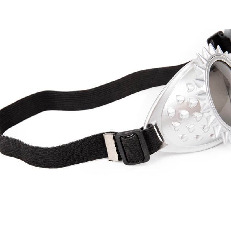 black and white cyber goth rave goggles