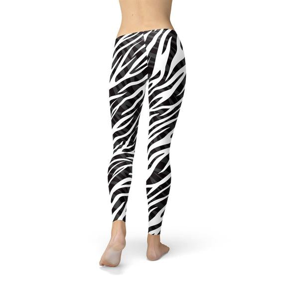 zebra print tights leggings