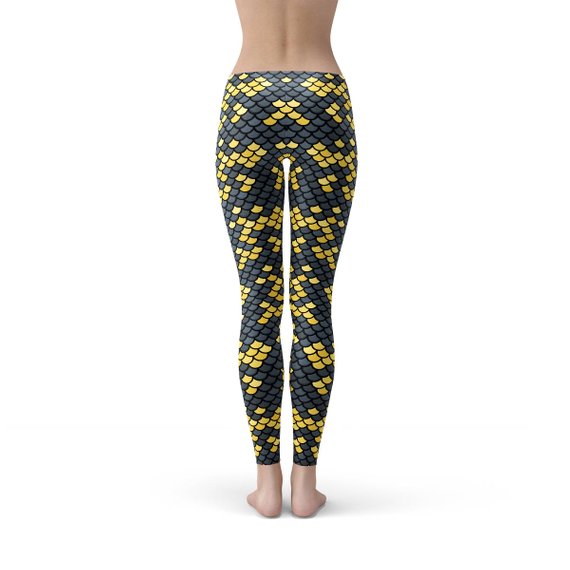 yellow and black mermaid pants for women