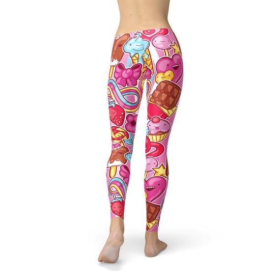 pink candy kawaii leggings