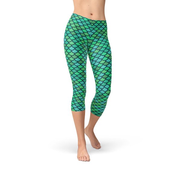 green mermaid leggings