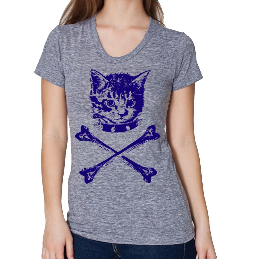 blue punk cat shirt