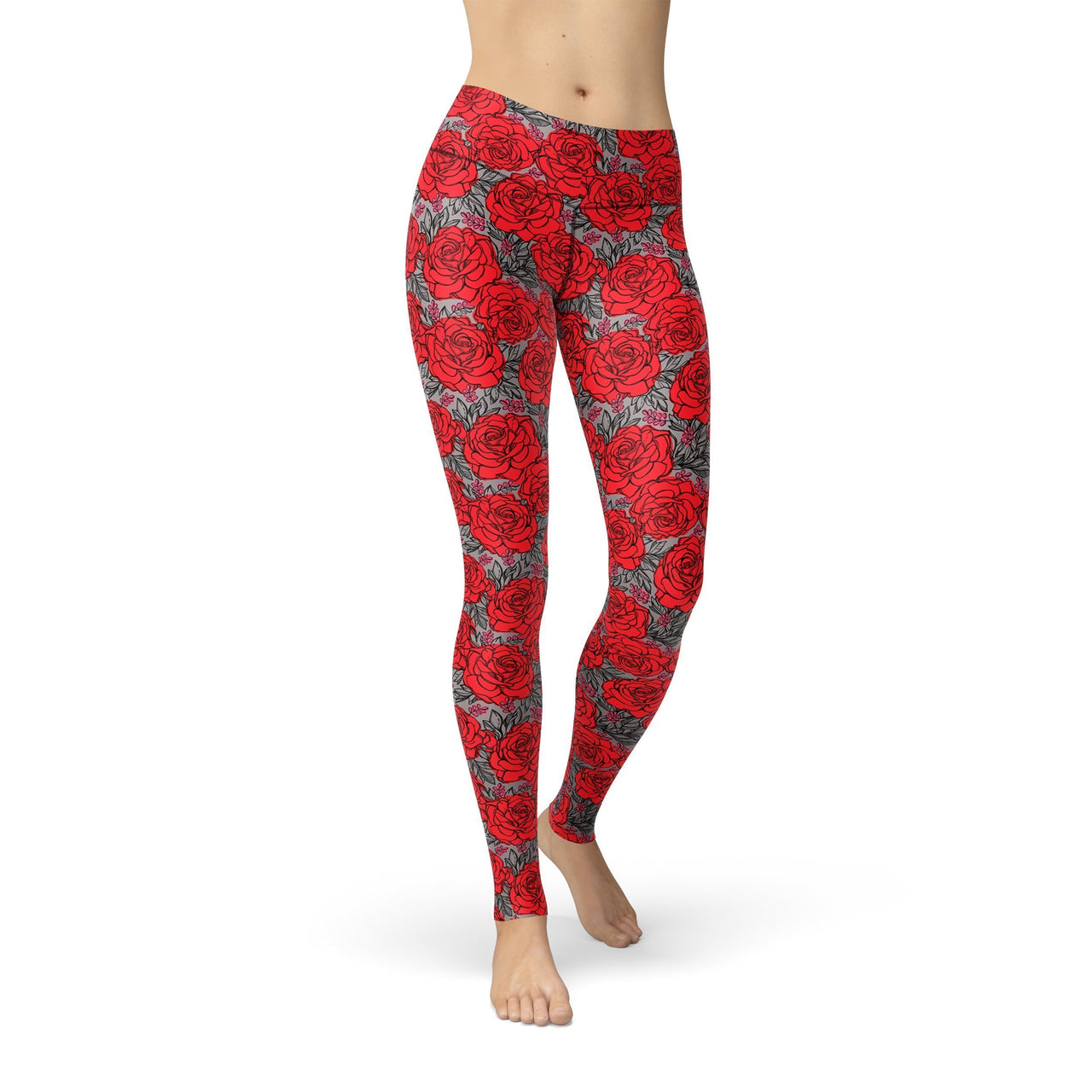 rose pattern leggings