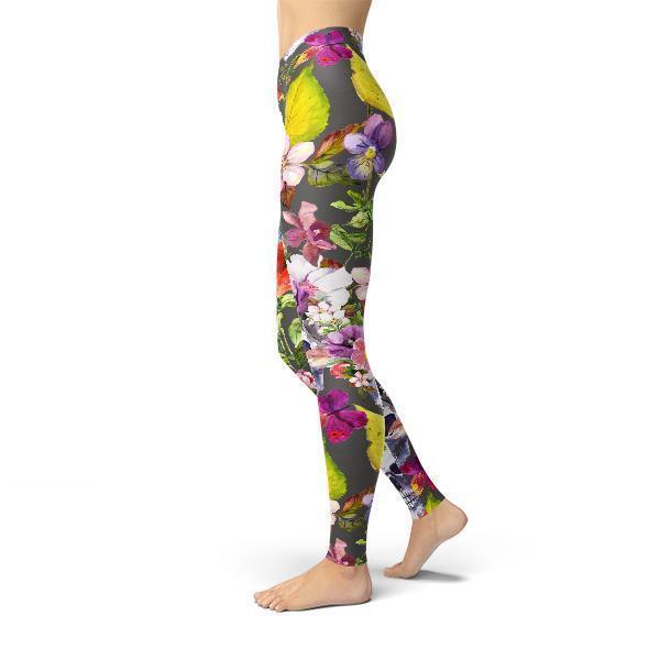 leggings with skulls and flowers
