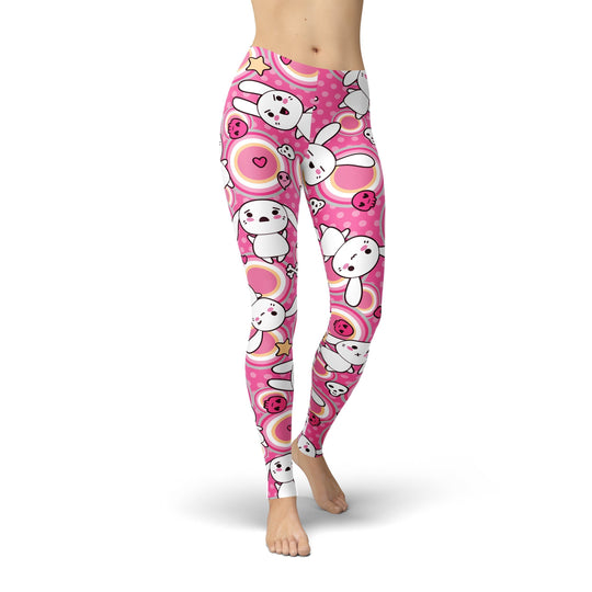 Girls Emoji Print Leggings | Berry Jane