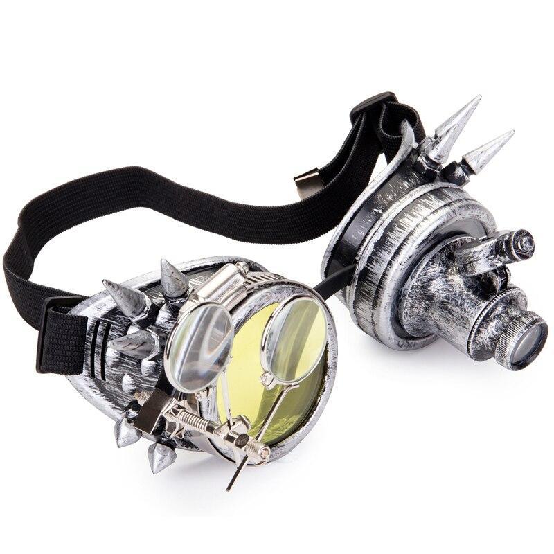 mechanical white steampunk goggles