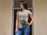 Thumbnail for grey calico cat graphic tee shirt
